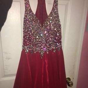 Burgundy Short Homecoming Dress